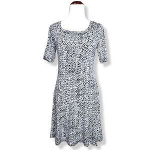 Karen Kane Rosewater Pencil Sleeve Dress Black White Size Small